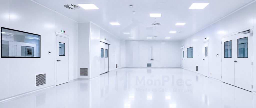 Sala blanca terminada montada por MonPlec en España